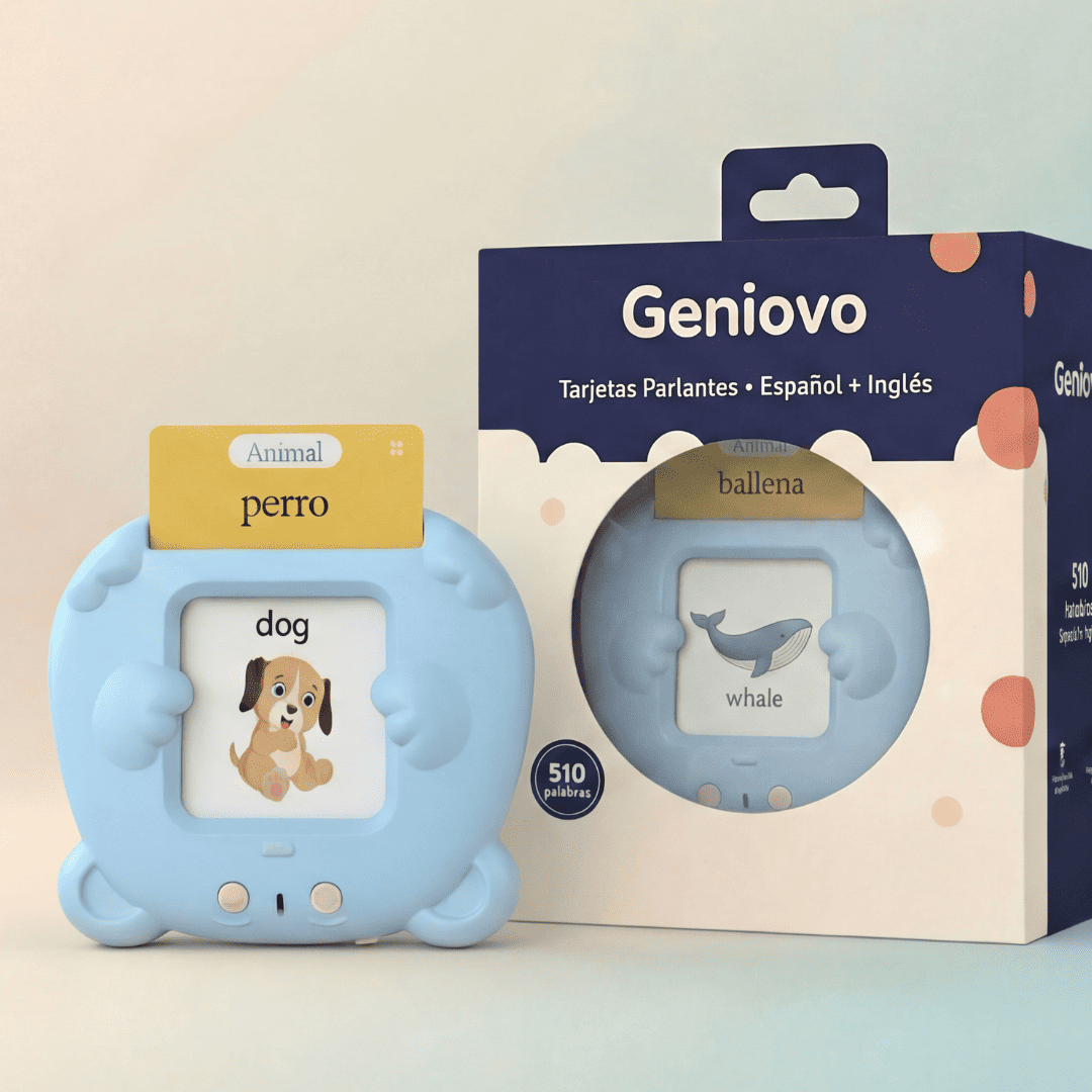 Geniovo™ - Aprende Inglés y Español Jugando con Tarjetas Parlantes